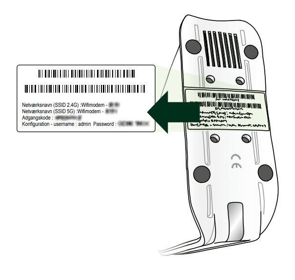 KAON find dit netværksnavn og adgangskode på din router