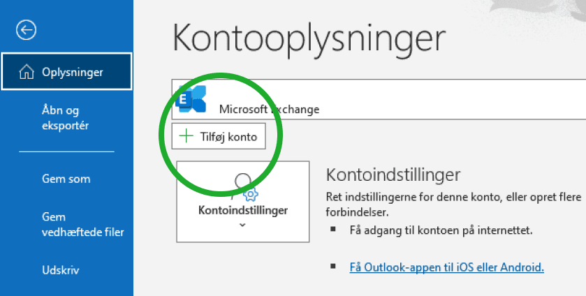 Klassisk Outlook Step 2 - Dansk