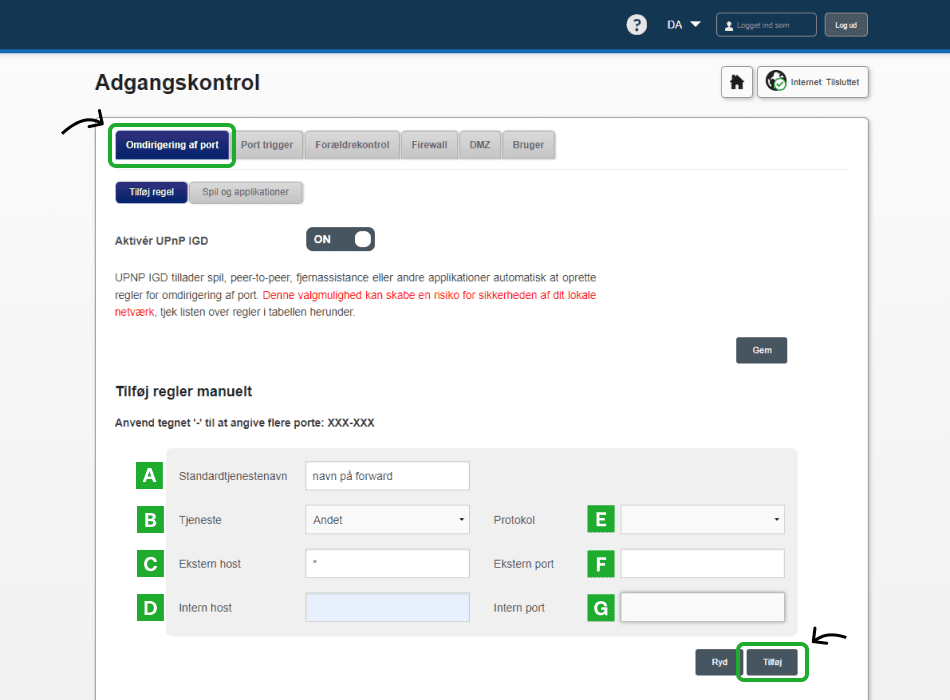 Step 4 - portomdirigering v2