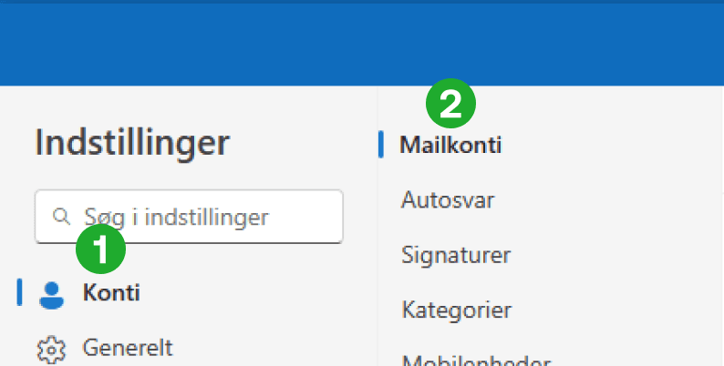 Nyt Outlook step 2 - Dansk