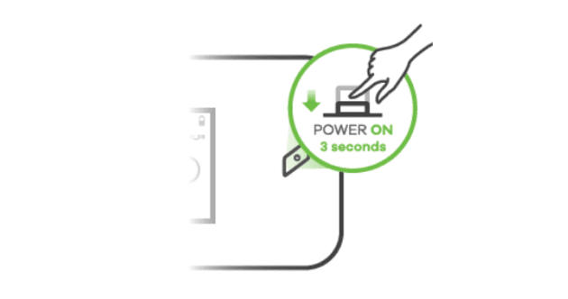 NR2101 - Tænd på power-knappen