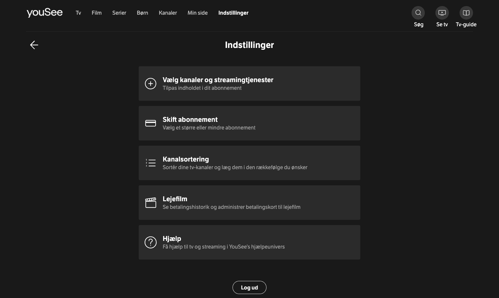 Sådan skifter du indhold i YouSee Play fra din computer