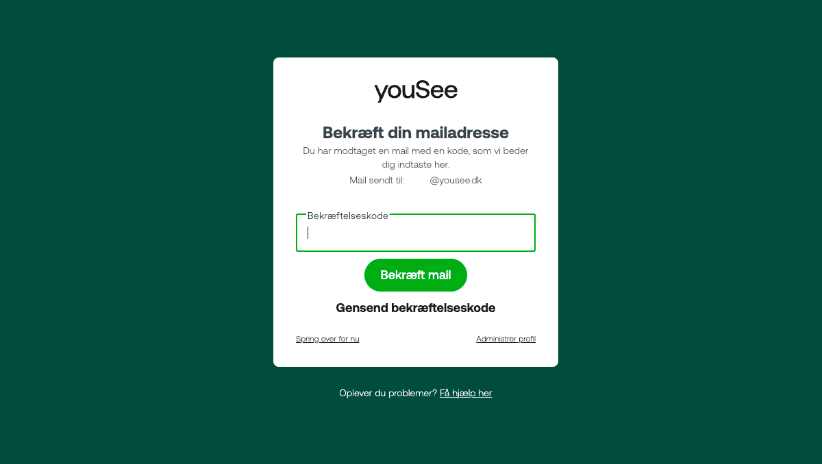 Sådan opretter du dit YouSee Login