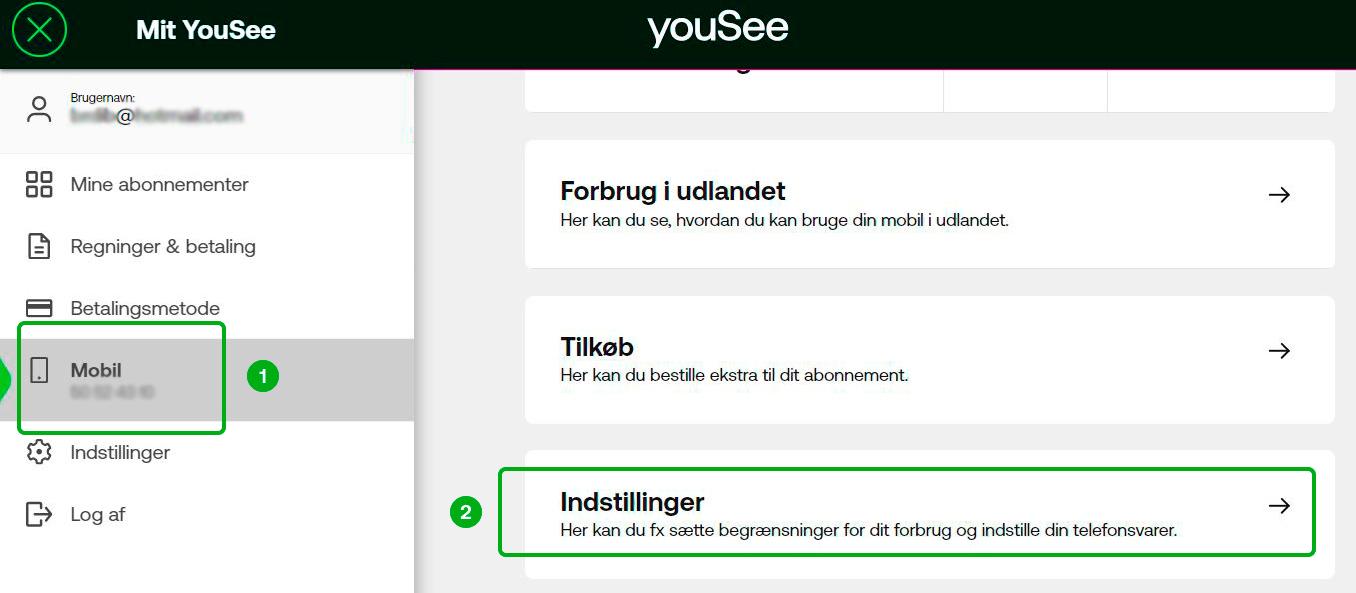 Sådan bruger du viderestilling på din mobil - YouSee hjælp