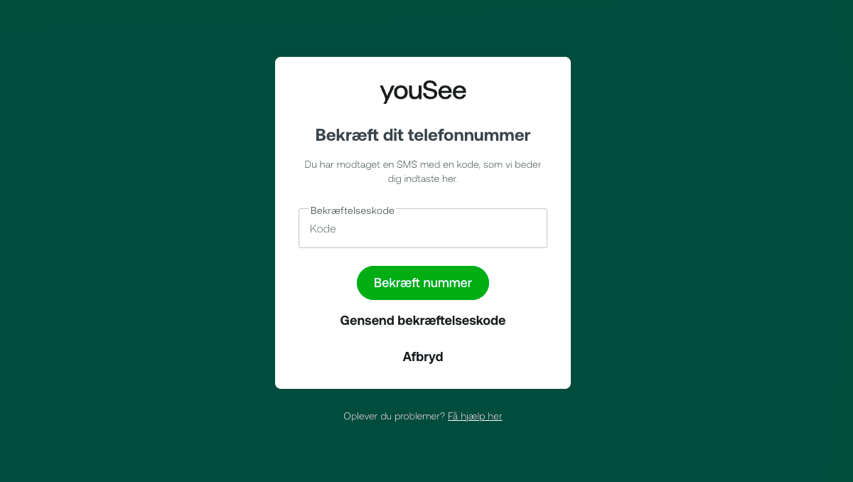 Sådan opretter du dit YouSee Login
