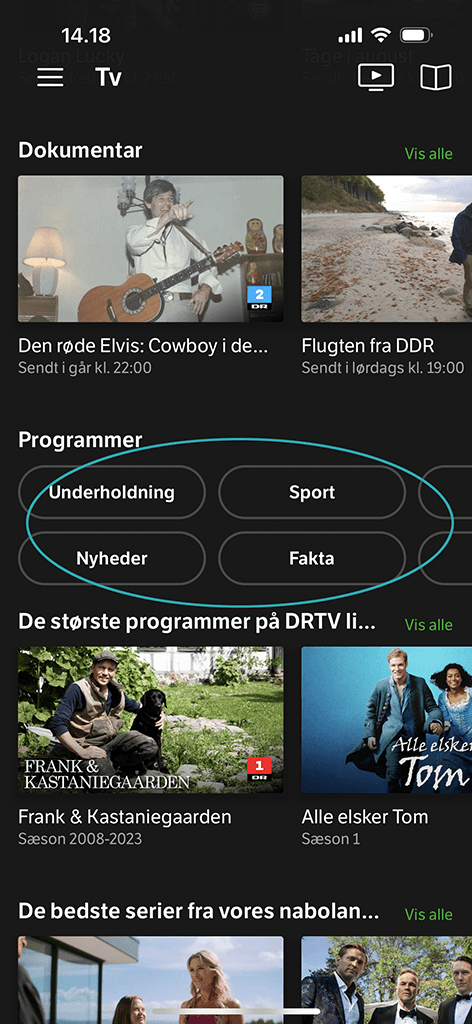 S dan ser du tv og film med YouSee Play